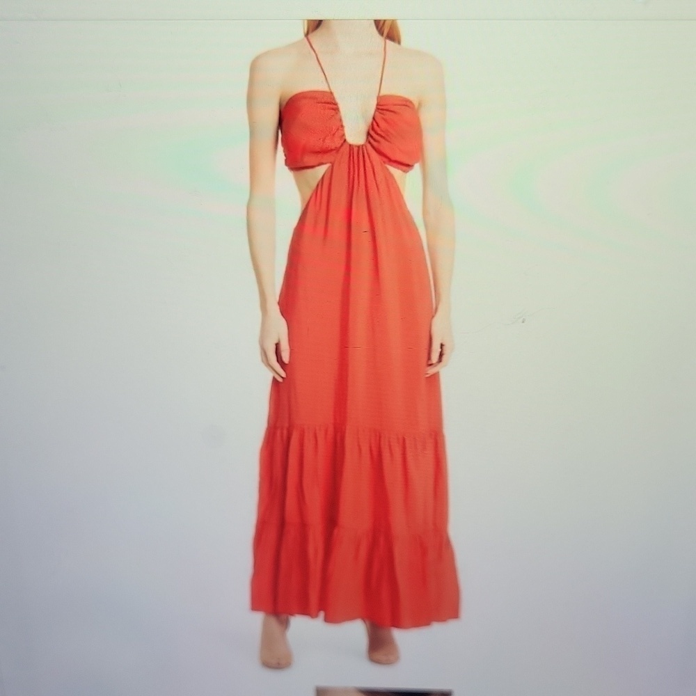 Nicole Miller Collection Cut Out Maxi Dress Medium NWT